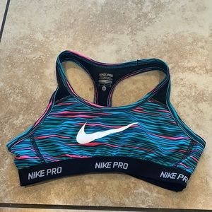Blue and Pink Sports Bra